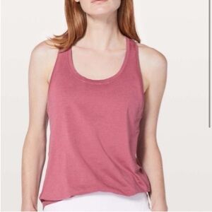 Lululemon Pleated Love Tank Top Cherry Tint Dusty Rose Size 6
